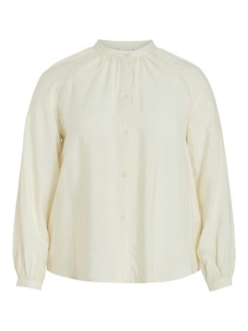 Ecru blouse afgewerkt met gehaakte details Vidogma Evoked