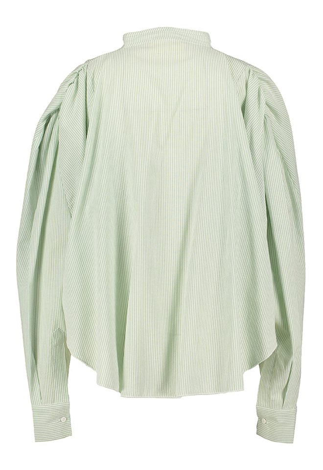 Groene gestreepte bloes met wijde mouwen Bonnie Collectors Club