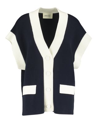 Collectors Club Blauwe oversized mouwloze gilet Kite