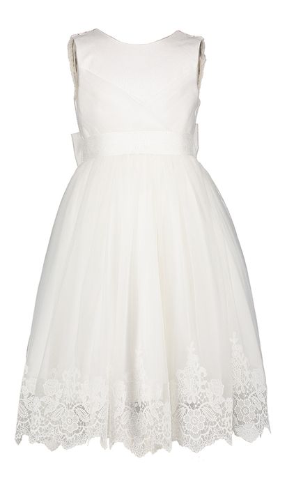 Beige jurk met tulle en kanten detail Abel&Lula