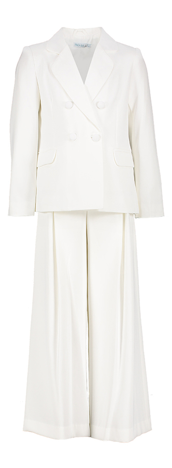 Ecru 2-delig kostuum Abel&Lula