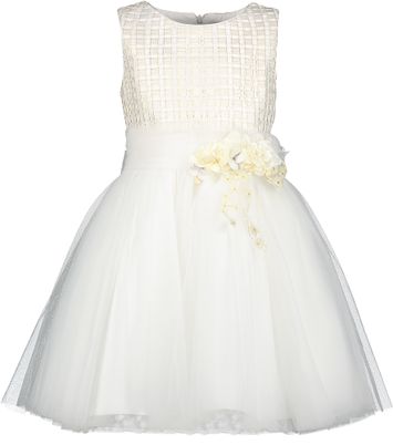 Wit kleed met bloemen strik Miss Leod