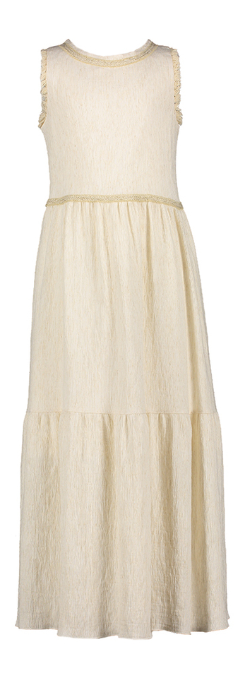 Beige lange jurk met detail RTB