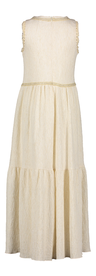 Beige lange jurk met detail RTB