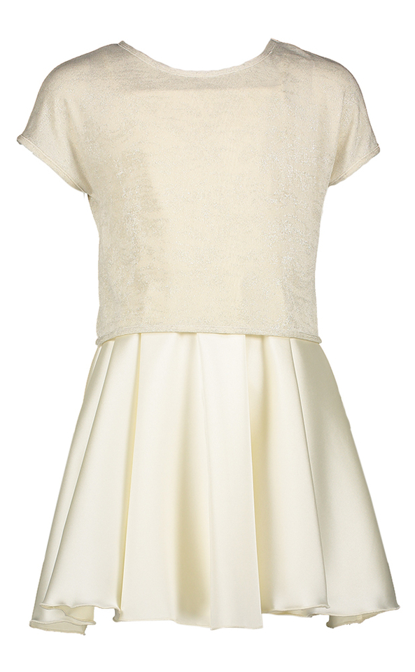 Ecru jurk met top Rtb