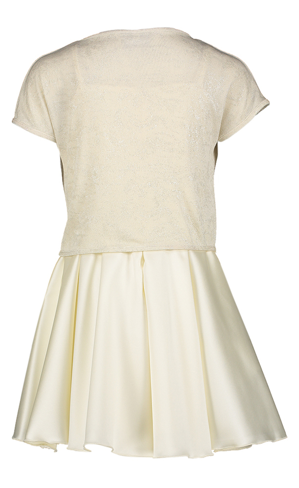 Ecru jurk met top Rtb