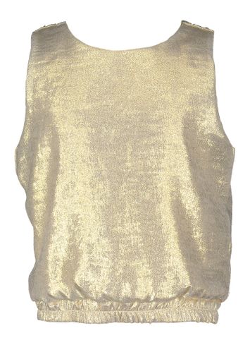 Goudkleurige top met ronde hals Diamante Blu