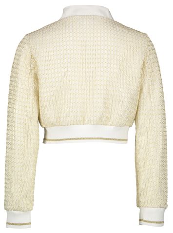 Goudkleurige gehaakt cropped vestje Diamante Blu
