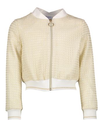 Goudkleurige vest met gehaakt gouden structuur Diamante Blu