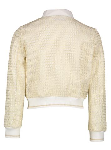 Goudkleurige vest met gehaakt gouden structuur Diamante Blu