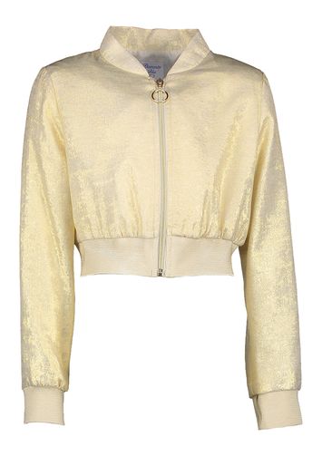 Goudkleurig cropped vestje met rits Diamante Blu