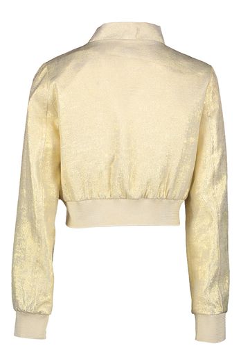 Goudkleurig cropped vestje met rits Diamante Blu