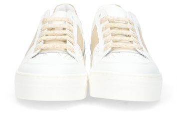 Witte lage sneakers met gouden detail RTB