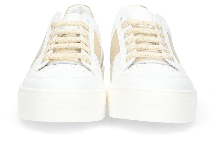Witte lage sneakers met gouden detail RTB