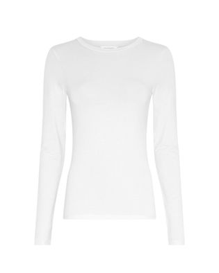 MSCH Copenhagen Bright white t-shirt met lange mouwen MSCH
