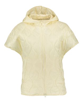 HOX Vanille kleurige padded oversized bodywarmer met kap