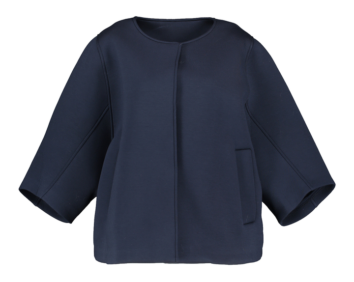 Donkerblauwe mantel met drukknopen Hox