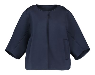 Donkerblauwe mantel met drukknopen Hox