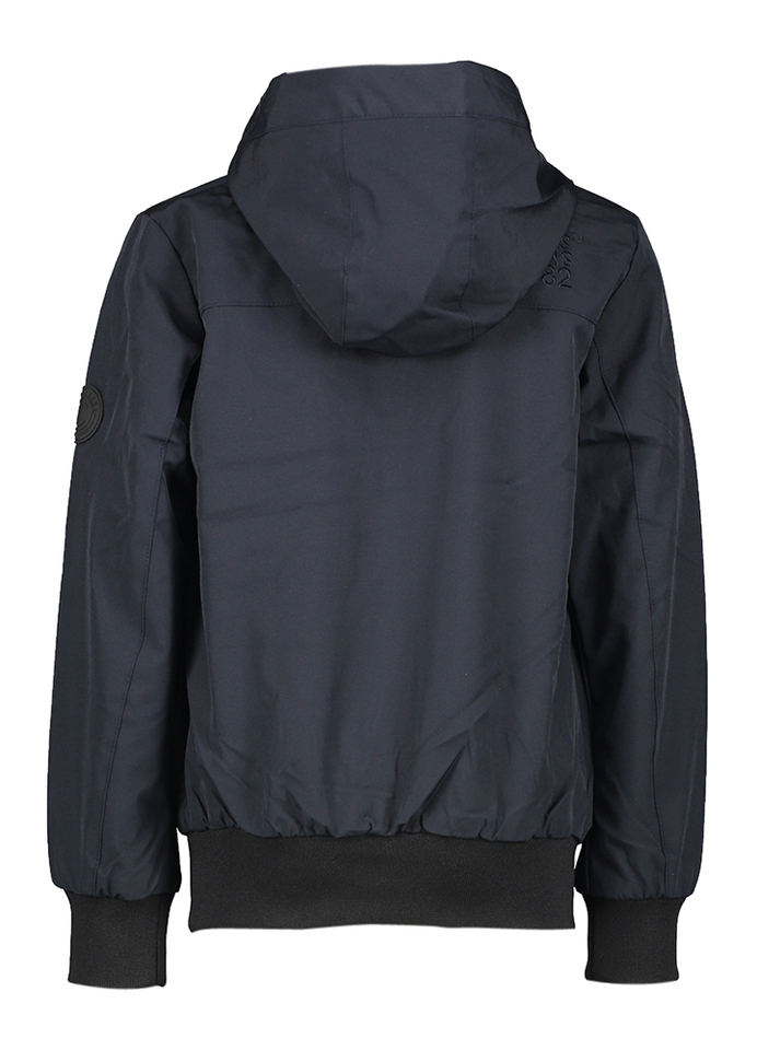 Donkerblauwe jas met kap Sammo Cars