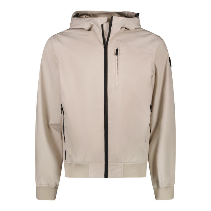 Beige zomerjas met rits en kap Xamer Cars