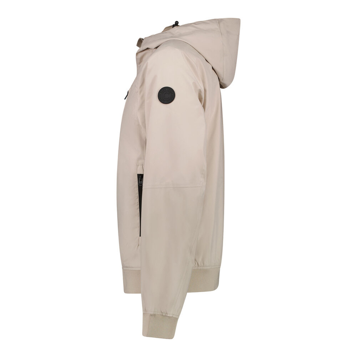 Beige zomerjas met rits en kap Xamer Cars