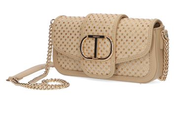 Beige handtas met gouden details Twinset