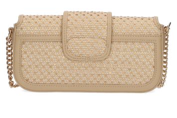 Beige handtas met gouden details Twinset