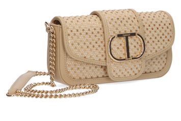 Beige handtas met gouden details Twinset