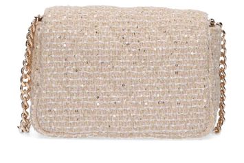 Beige en roze glinsterende crossbody in chanel stijl Twinset