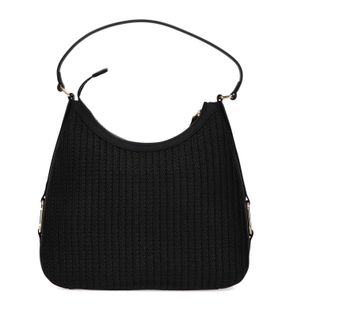 Zwarte handtas in raffia Twinset