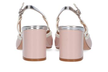Lichtroze sandalen met blokhak Twinset 
