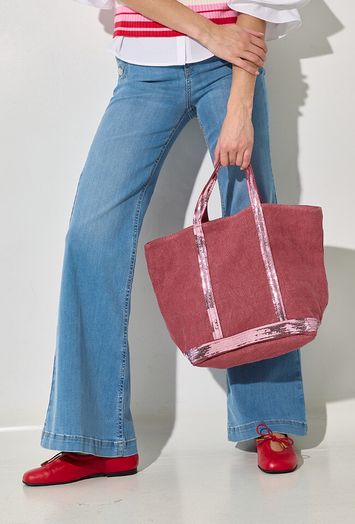 Oudroze shopper met glinsters Vanessa Bruno