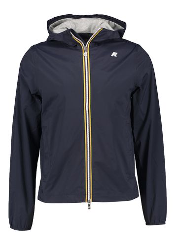 Donkerblauwe regenjas met kap K-way