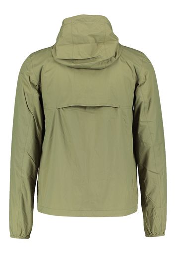 Kaki/greige reversibel jas met kap Jake Plus Double K-Way