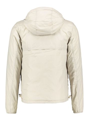 Kaki/greige reversibel jas met kap Jake Plus Double K-Way