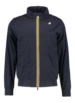 Donkerblauwe jas met uitritsbare kap Amaury K-Way