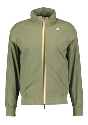 K Way Kaki groene jas met uitritsbare kap Amaury K-Way