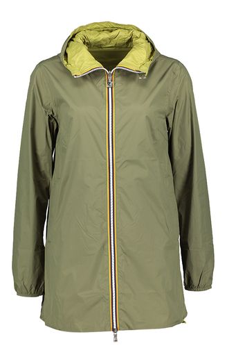 Kaki/groen reversibel jas met kap Sophie Double K-Way