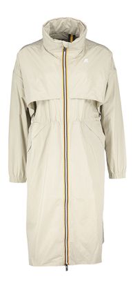 K Way Lange beige regenjas Aube Memory Touch K-way