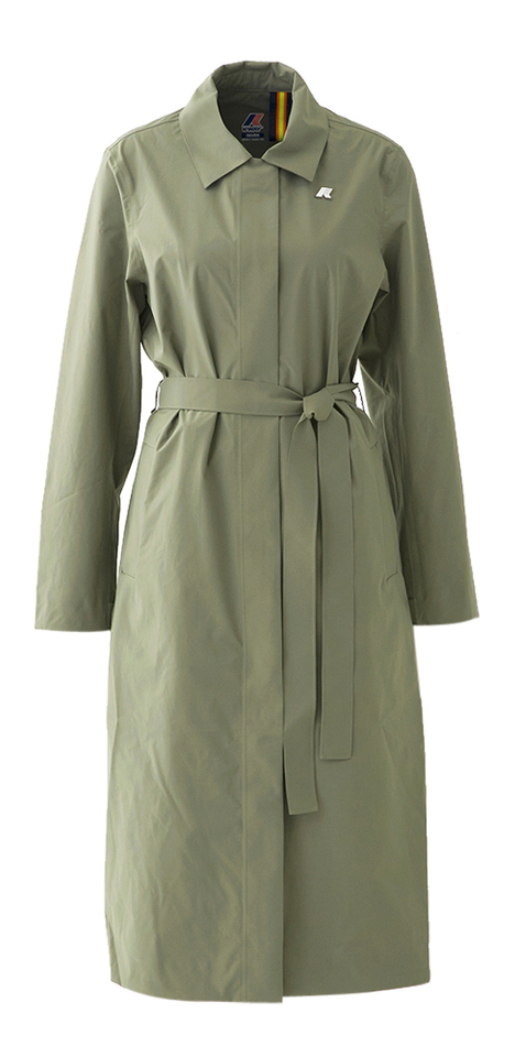 Kakigroene trenchcoat Barbra Stretch K-Way