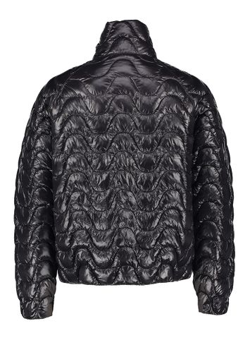 Zwarte padded glanzende zomerjas Soje Warm K-Way
