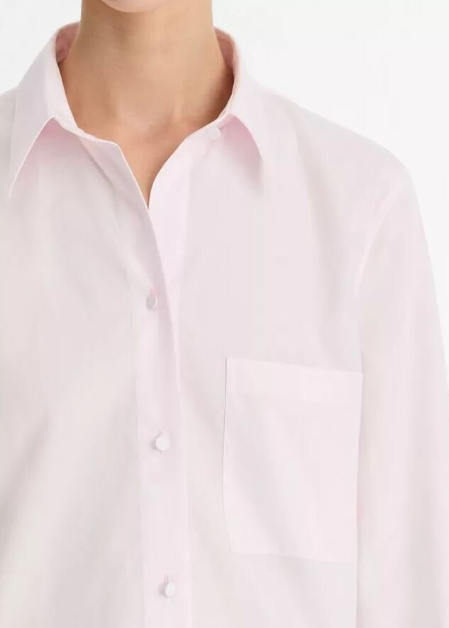 Lichtroze katoenen bloes Vince