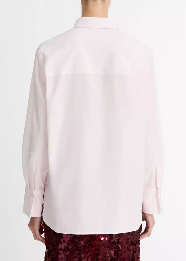 Lichtroze katoenen bloes Vince