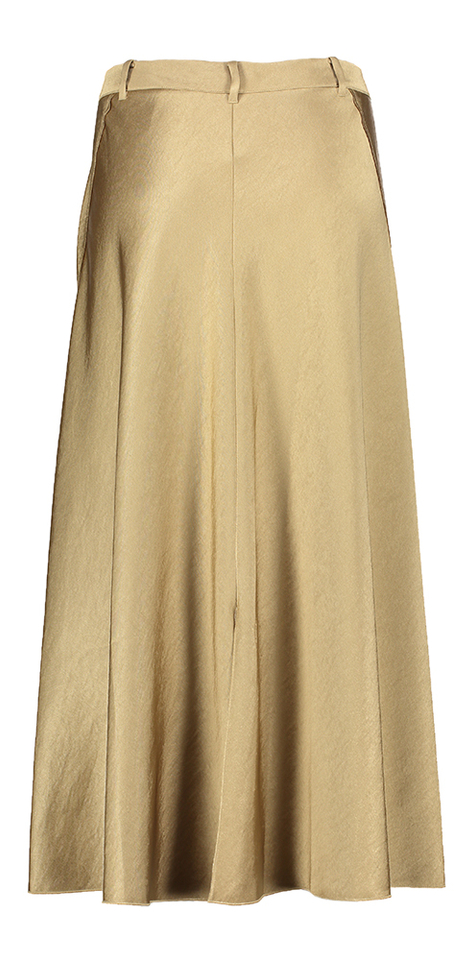Goudkleurige rok met split achteraan Vince