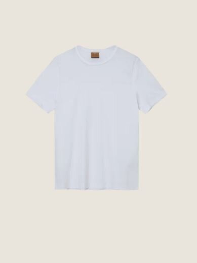 Witte t-shirt met logo op de arm Mos Mosh