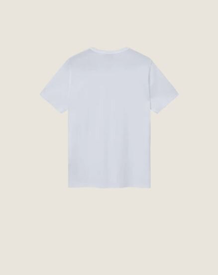 Witte t-shirt met logo op de arm Mos Mosh