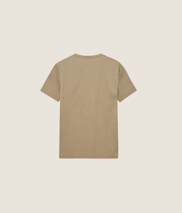 Beige t-shirt met logo op de mouw Mos Mosh 