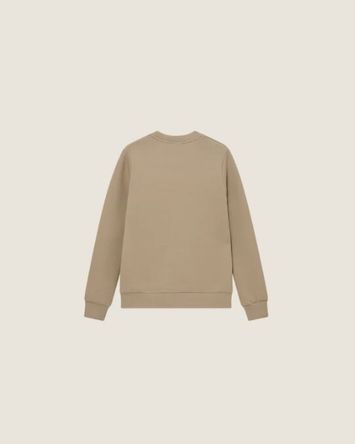Taupe kleurige sweater met ronde hals Mos Mosh