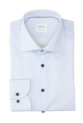 Wit katoenen hemd ( regular fit) met details en lange mouwen Fakts