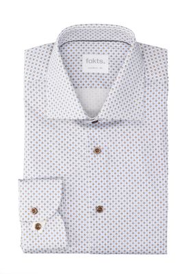 Wit katoenen hemd ( regular fit) met details en extra lange mouwen Fakts
